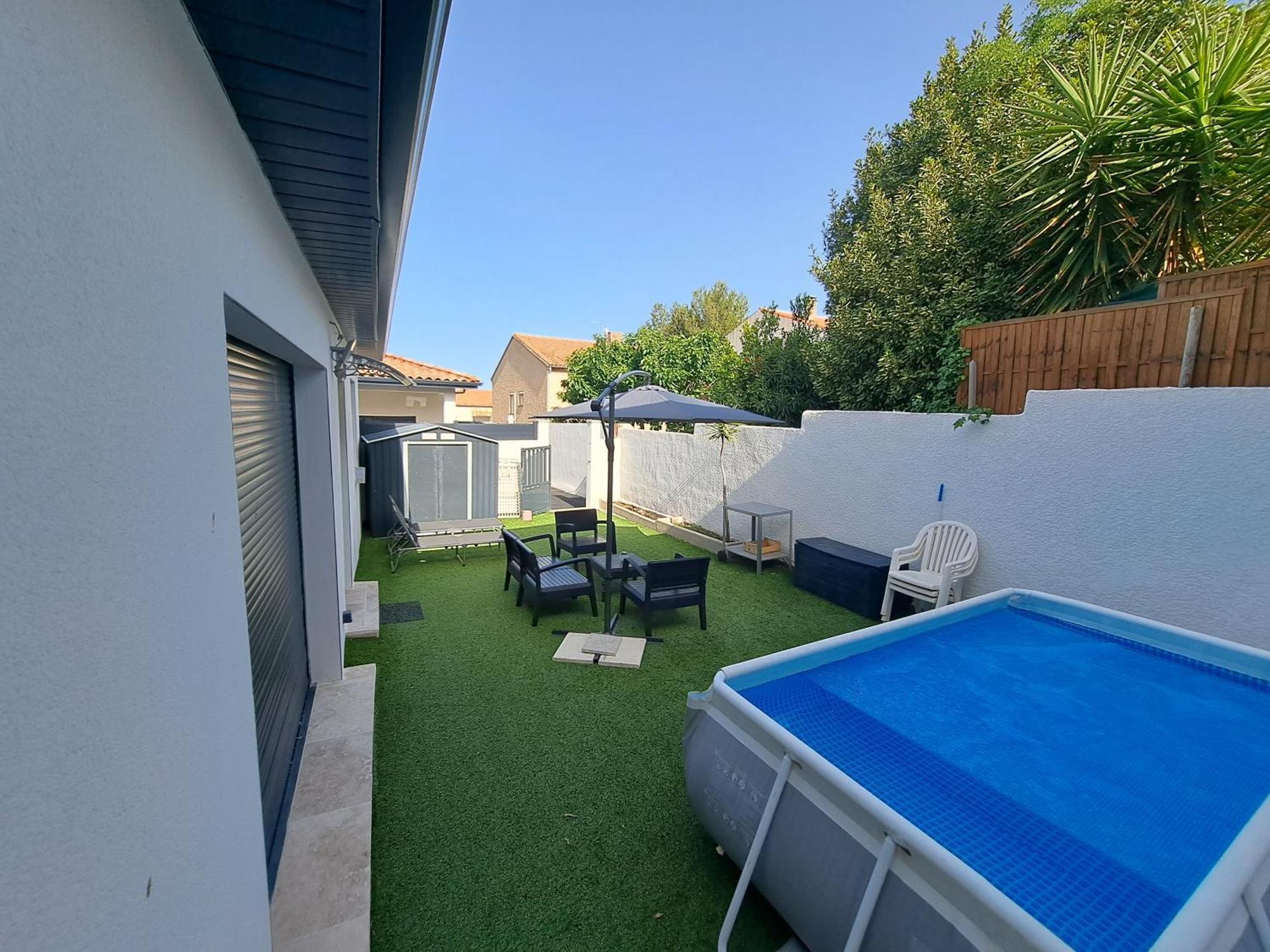 Charmante Maison Avec Piscine Bessan Exteriér fotografie